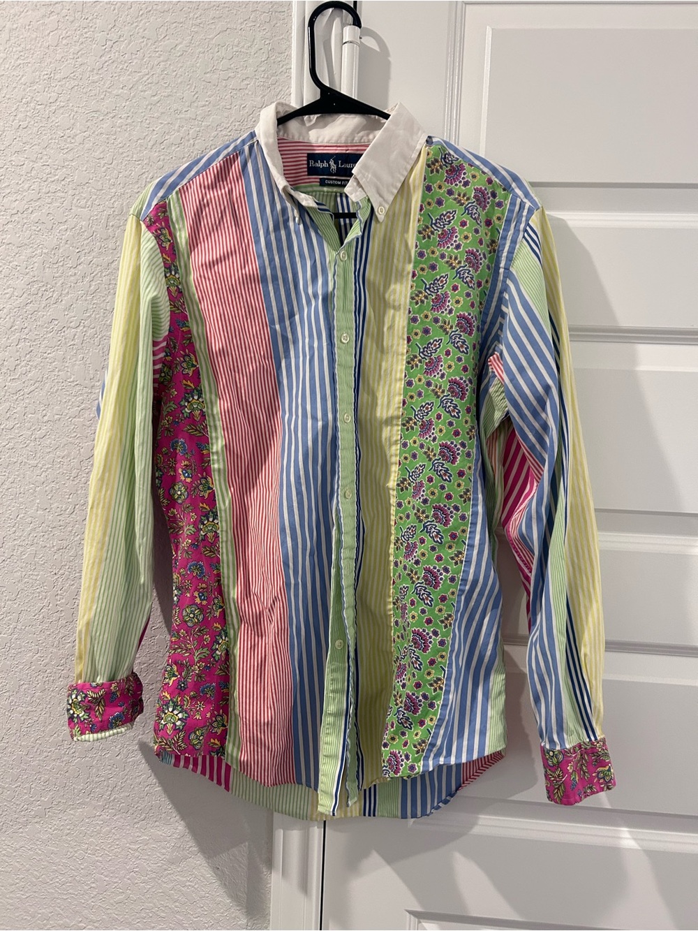 Vintage 90’s Ralph Lauren Multicolor Striped & Floral Button-Up Shirt